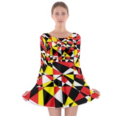 Shattered Life With Rays Of Hope Long Sleeve Skater Dress