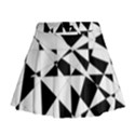 Shattered Life In Black & White Mini Flare Skirt View1