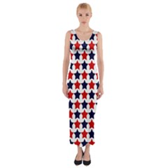 Patriot Stars Fitted Maxi Dress by StuffOrSomething