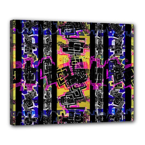 Urban Tribal Stripes Canvas 20  X 16  by dflcprints