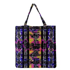 Urban Tribal Stripes Grocery Tote Bag by dflcprints