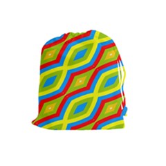 Colorful Chains                    Drawstring Pouch by LalyLauraFLM