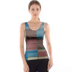 Rectangles In Retro Colors Pattern                      Tank Top by LalyLauraFLM