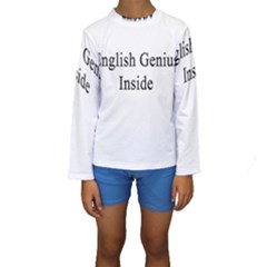 English Genius Inside Kid s Long Sleeve Swimwear by Supernova23