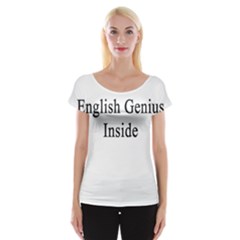 English Genius Inside Women s Cap Sleeve Top by Supernova23