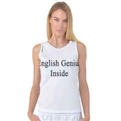 English Genius Inside Women s Basketball Tank Top by Supernova23