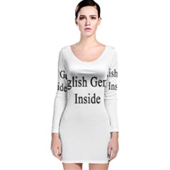 English Genius Inside Long Sleeve Velvet Bodycon Dress by Supernova23