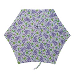 Liliac Flowers And Leaves Pattern Mini Folding Umbrellas by TastefulDesigns