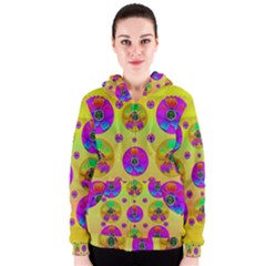 Floral Love And Why Not In Neon Women s Zipper Hoodie by pepitasart