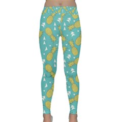 Summer Pineapples Fruit Pattern Yoga Leggings by TastefulDesigns