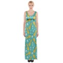 Summer Pineapples Fruit Pattern Maxi Thigh Split Dress View1