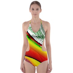 Orange Nebulae Cut-out One Piece Swimsuit by theplaybillstore