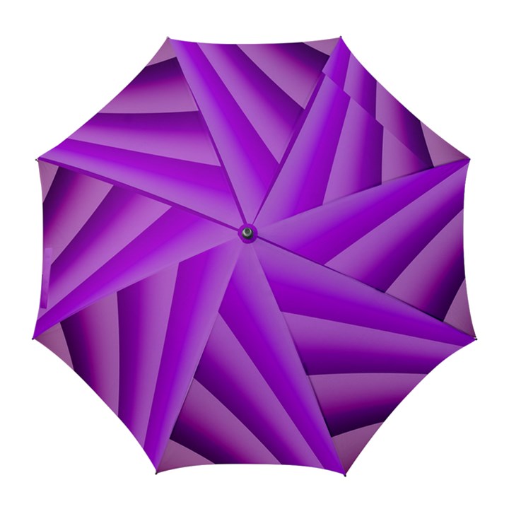 Gentle Folds Of Purple Golf Umbrellas