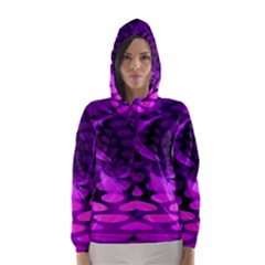 Abstract In Purple Hooded Wind Breaker (women) by FunWithFibro