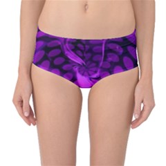 Abstract In Purple Mid-waist Bikini Bottoms by FunWithFibro