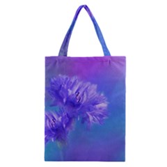 Purple Cornflower Floral  Classic Tote Bag by yoursparklingshop