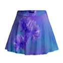 Purple Cornflower Floral  Mini Flare Skirt View1