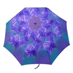 Flowers Cornflower Floral Chic Stylish Purple  Folding Umbrellas by yoursparklingshop