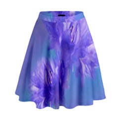 Flowers Cornflower Floral Chic Stylish Purple  High Waist Skirt by yoursparklingshop