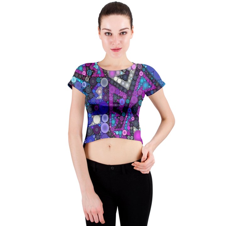 Hipster Bubbes Crew Neck Crop Top