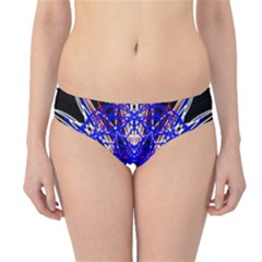 Kaleidoscope Flower Mandala Art Black White Red Blue Hipster Bikini Bottoms by yoursparklingshop