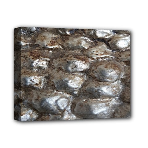 Festive Silver Metallic Abstract Art Deluxe Canvas 14  X 11  by yoursparklingshop