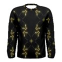 Festive Black Golden Lights  Men s Long Sleeve Tee View1