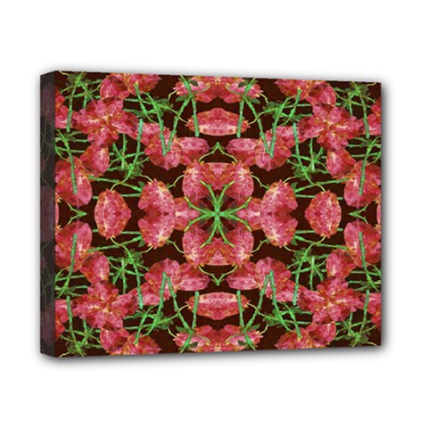 Floral Collage Pattern Canvas 10  X 8  by dflcprints