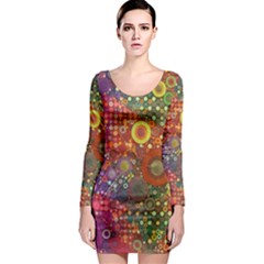 Circle Fantasies Long Sleeve Bodycon Dress by KirstenStar