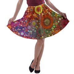 Circle Fantasies A-line Skater Skirt by KirstenStar