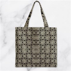 Interlace Arabesque Pattern Zipper Grocery Tote Bag