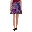 Stained glass tribal pattern A-Line Pocket Skirt View2