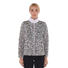 Black And White Abstract Texture Print Winterwear by dflcprintsclothing