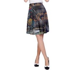 Happy Hallows Eve A-line Skirt by canvasngiftshop