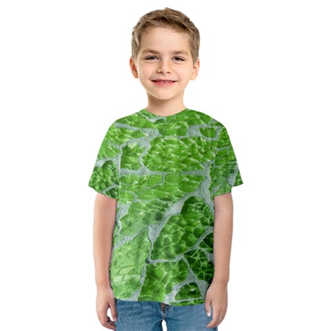 Festive Chic Green Glitter Shiny Glamour Sparkles Kid s Sport Mesh Tee by yoursparklingshop