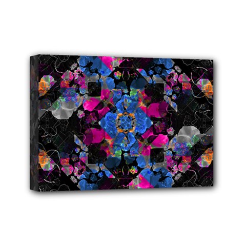 Stylized Geometric Floral Ornate Mini Canvas 7  X 5  by dflcprints