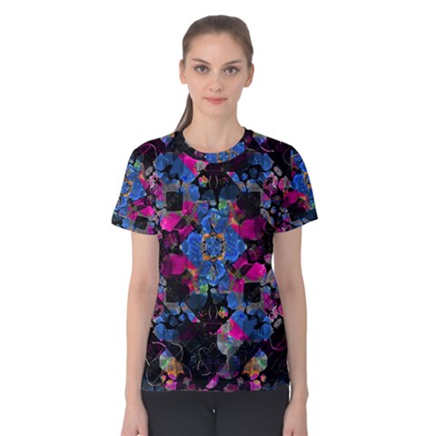 Stylized Geometric Floral Ornate Women s Cotton Tee by dflcprintsclothing