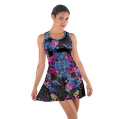 Stylized Geometric Floral Ornate Racerback Dresses