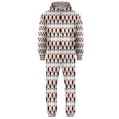 Geometric Retro Patterns Hooded Jumpsuit (men) 