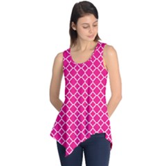 Hot Pink Quatrefoil Pattern Sleeveless Tunic by Zandiepants