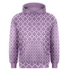 Lilac Purple Quatrefoil Pattern Men s Pullover Hoodie by Zandiepants