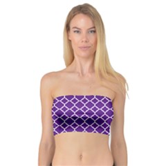 Royal Purple Quatrefoil Pattern Bandeau Top by Zandiepants