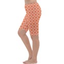 Tangerine orange quatrefoil pattern Cropped Leggings  View2