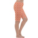 Tangerine orange quatrefoil pattern Cropped Leggings  View3