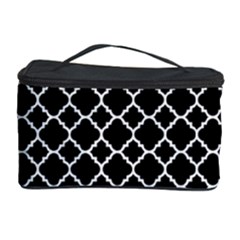 Black & White Quatrefoil Pattern Cosmetic Storage Case by Zandiepants