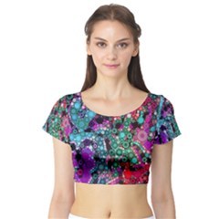 Bubble Chaos Short Sleeve Crop Top (tight Fit) by KirstenStar