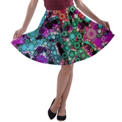 Bubble Chaos A-line Skater Skirt by KirstenStar