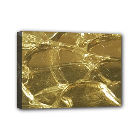 Gold Bar Golden Chic Festive Sparkling Gold  Mini Canvas 7  X 5  by yoursparklingshop