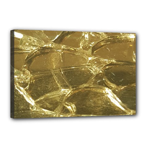 Gold Bar Golden Chic Festive Sparkling Gold  Canvas 18  X 12  by yoursparklingshop