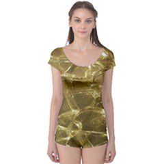 Gold Bar Golden Chic Festive Sparkling Gold  Boyleg Leotard (ladies)